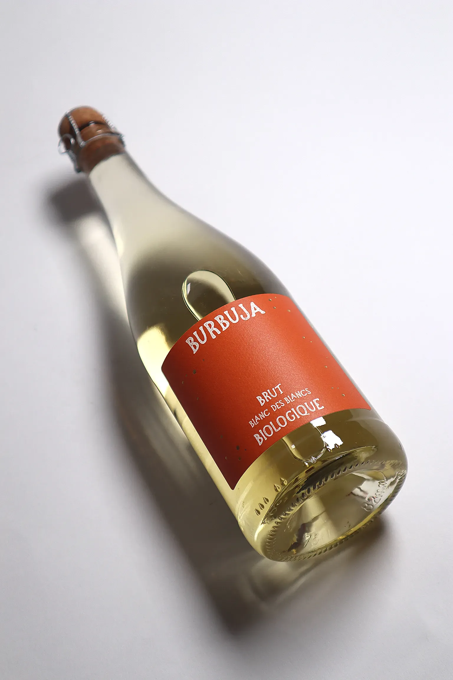 An image with a wine bottle in an artistic light.